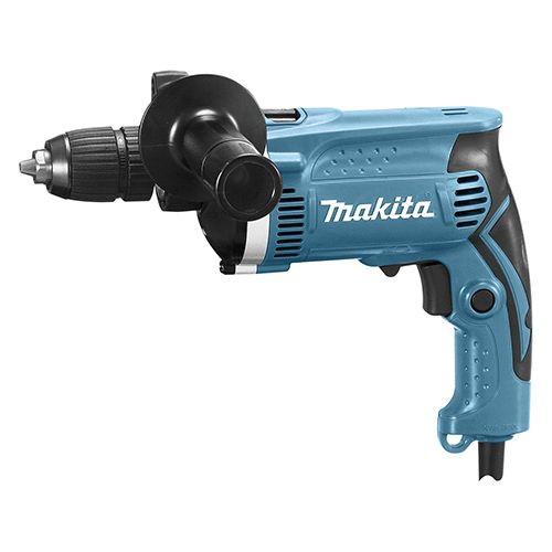 Makita HP1631 710w percussion drill with side handle and adjustment selector