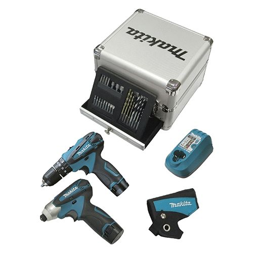 Makita kit trapano + avvitatore DK1493X1 a batteria 1,3 Ah in valigetta con caricabatteria