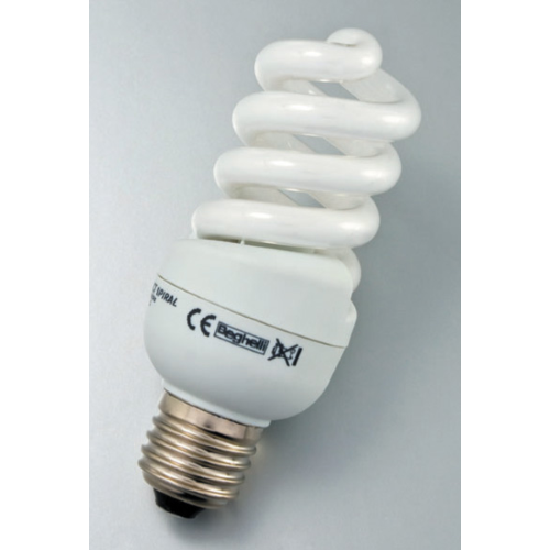 Beghelli Compact Spirallampe Energiesparlampe 25W E27 kalt