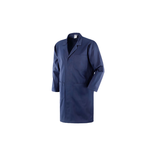 Oeko-Tex Cotton work coat with apron button closure for mechanical worker