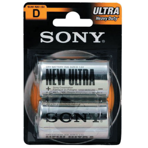 cf 2 pcs Sony batterie 1.5V piles au chlorure de zinc pour lampe de poche