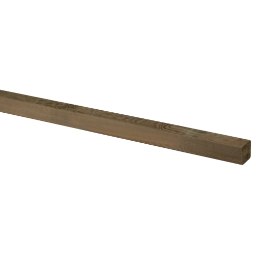 Listello di base per pavimento 4,5x4,5x200 cm in legno di pino impregnato profilo quadrato