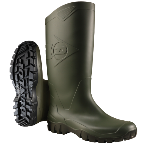 Bottes de travail Dunlop vert pointure 42 en pvc sans bout étanche pour le loisir