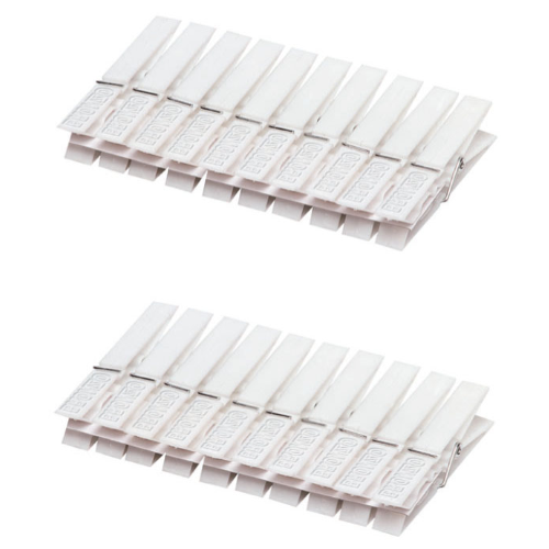 cf 20 pcs of plastic clothespins for laundry type Extra white color