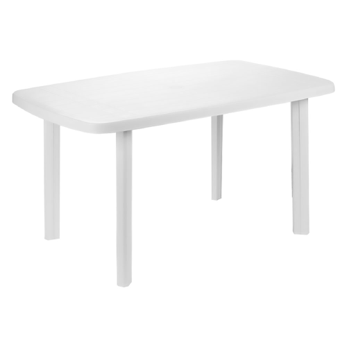 Faro tavolo componibile ovale cm137x85x72h in polipropilene bianco da esterno