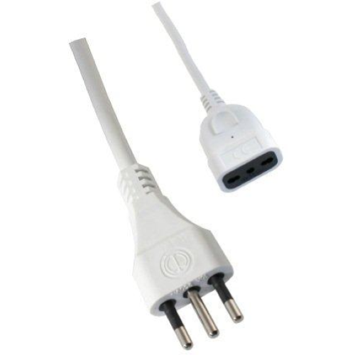 5 m cable extension 3x0.75 10A plug + T by-pass socket + T protection IP20