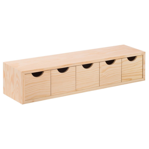 Mehrzweck-Mini-Kommode aus Holz mit 5 Schubladen cm 56x13x12h für Möbel
