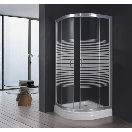 cabine de douche semi-circulaire 80x80 cm parois de salle de bain transparentes