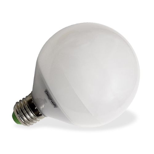 Ampoule Beghelli Ecoled led globe opaque 12W E27 lumiÃ¨re blanc chaud