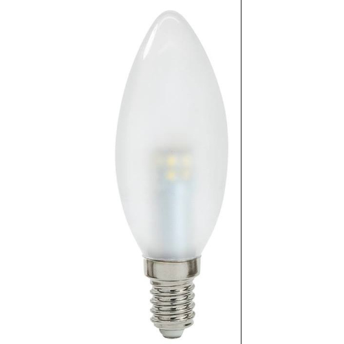 Beghelli Ganzglas-Olivenbirne LED 2,5W E14 matt warmes Licht