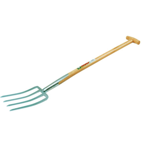 steel spade fork 28x18 cm with 4 teeth handle garden gardening agriculture
