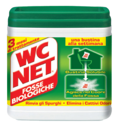 Wc net fosse biologiche 12 bustine contro spurghi e cattivi odori del bagno