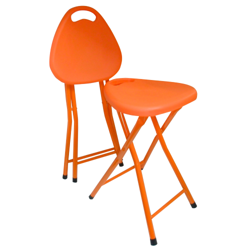 sgabello arancio sgabellino pieghevole sediolino Billo sedia richiudibile