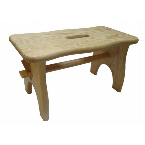 Sgabello poggiapiedi in legno di pino cm 40x20x22h sgabelletto sedia per arredo casa
