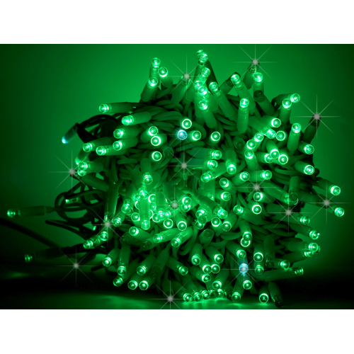 Stringa catena 10 metri serie 100 luci di Natale a Maxi Led Verde senza scatola per uso esterno ed interno 