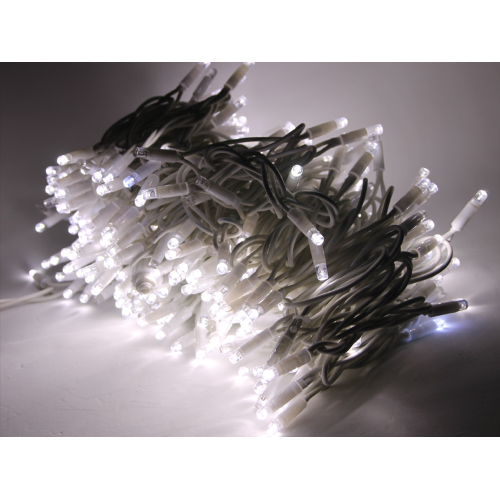 Stringa catena 10  metri serie 100  luci di Natale a Maxi Led Bianco Ghiaccio con flash senza scatola per uso esterno ed interno 