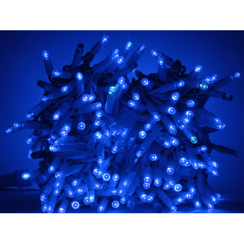 Chaîne chaîne 30 mètres série 300 lumières de Noël avec Maxi Blue Led avec flash blanc glace sans boîte pour usage extérieur et intérieur