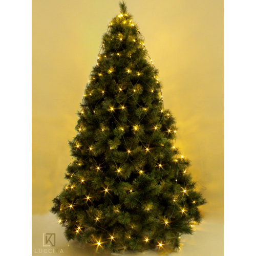 Netzumhang für Weihnachtsbaum mit 240 warmweißen LEDs 1,8x2,40 mt  für drinnen und draußen ohne Box
