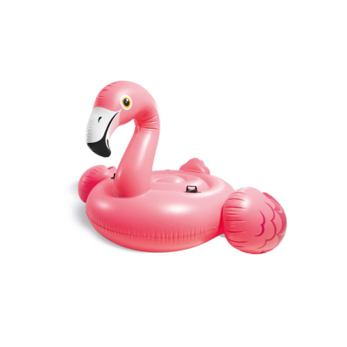 Intex 57288 isla flotante grande Flamingo hinchable 203x196x124 cm con asientos de vinilo con parche de reparación incluido color rosa