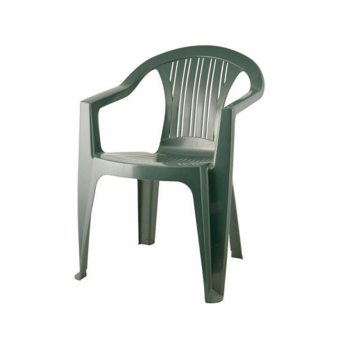 Chaise empilable Ratak verte en polypropylène 56x56x79 cm