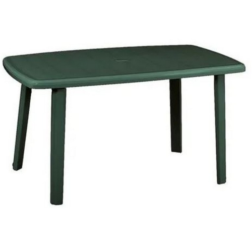 Cayman tavolo in polipropilene con finitura lucida verde da esterno 140x90x72 cm