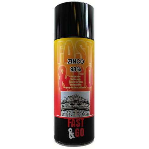 Fast &amp; Go 400 ml Spray Zinc 98% Galvanisation Ã  froid pour portails repeindre