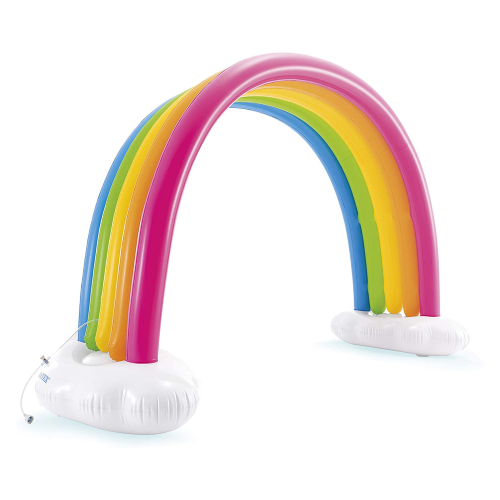 Intex 56597NP Aufblasbarer Regenbogen mit Spray 300x109x180cm, ideal als Spiel für Kindergarten- und Poolpartys