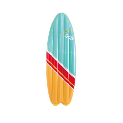 Intex 58152EU Colchón hinchable Surfboard 178x69 cm en vinilo Fiber-Tech colores surtidos 2 cámaras de aire para mar piscina y lago