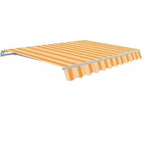 SanGiorgio tenda da sole a caduta cassonata regolabile nell'inclinazione giallo/bianco/arancio 4x3 mt fissaggio a parete