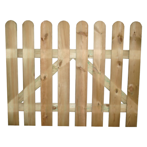 Cancello Tulum in legno di pino impregnato 100x100 cm per recinzioni e delimitazioni da esterno giardino e aree verdi