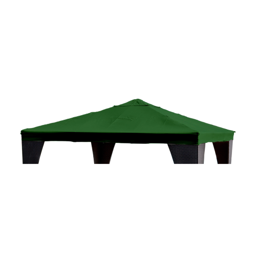 Telo top copertura di ricambio per gazebo 3x4 mt in poliestere verde con airvent