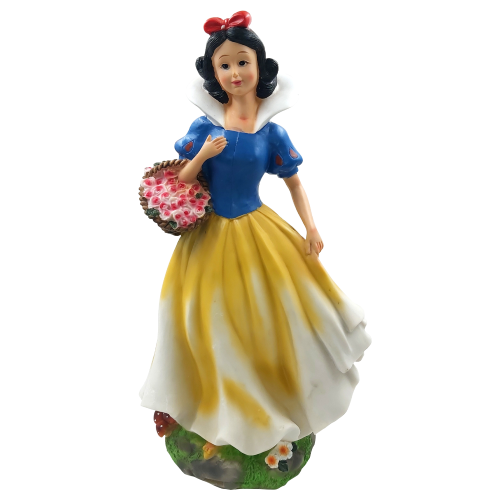Snow White garden figurine in polyresin defective (hole on the base) for outdoor use for gardens, green spaces and parks