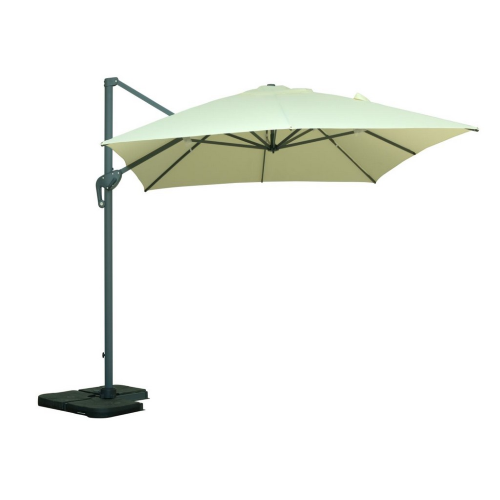 Roma 3x3 mt decentralized umbrella with aluminum structure and polyester fabric for outdoor garden
