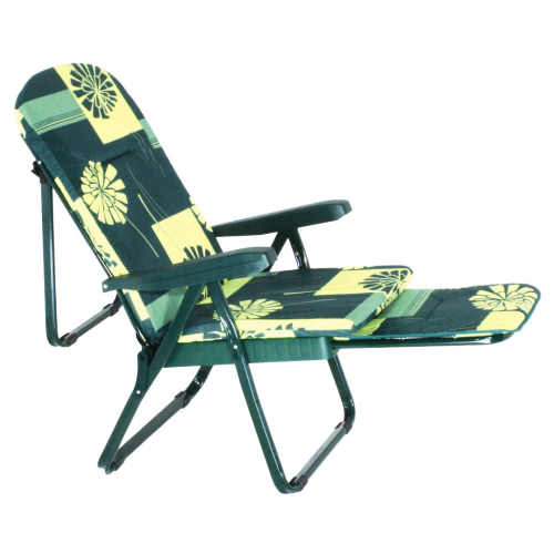 Sdraio Tropea H 193 CN con poggiapiedi braccioli e cuscino regolabile in acciaio funzione letto cm 170x60x61,5 sedia da interno esterno