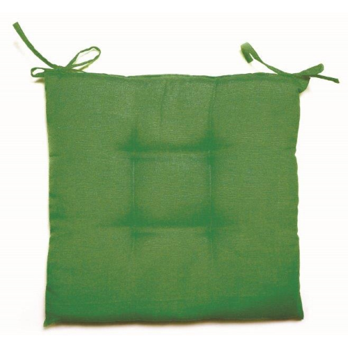 Cuscini per sedie Creta 60% poliestere 40% cotone 12 pz doppia imbottitura 40x40x5 cm verde da giardino esterno