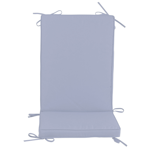 Box coussins pour fauteuils 4 pcs avec dossier moyen gris perle 93x41x5 cm pour jardin extérieur
