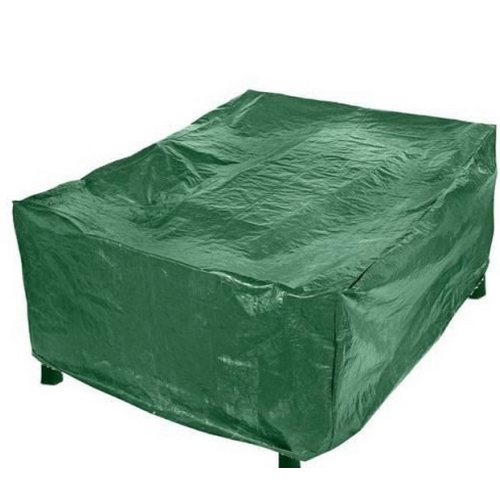 Housse de table carrée extérieure en polyester vert 125x125x70 cm lavable et résistant aux intempéries