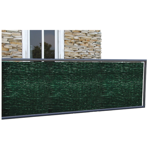 Telo copertura ringhiera Supergreen frangivista verde cm 300x100 in poliestere da esterno