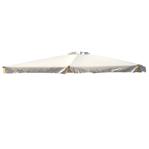 Telo top copertura di ricambio per ombrellone decentrato Aster 3x3 mt ecrù in poliestere con airvent