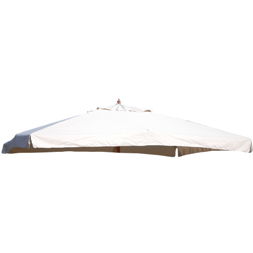 Telo top copertura di ricambio per ombrellone con palo centrale Oasis 3x3 mt ecrù in poliestere con airvent
