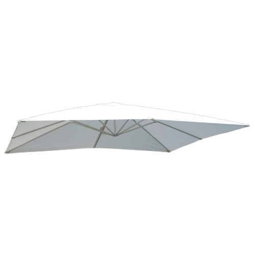 Housse de rechange pour parasol décentré Senso 3x3 m en polyester blanc avec grille d'aération