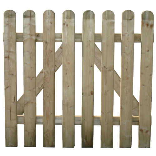 Cancello steccato Polly in legno di pino impregnato cm 100x100 cancelletto per giardino esterno