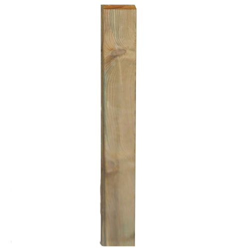Palo rettangolare in legno di pino impregnato cm 2x9x300 paletto per giardino esterno