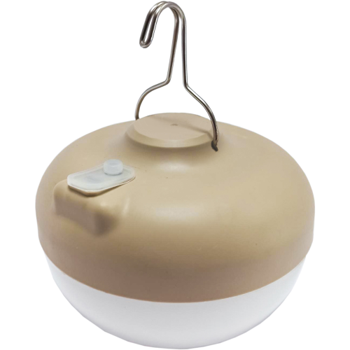 Batteriebetriebene LED-Lampe Cherry Bulb aus beigem Polycarbonat Kaltlicht dimmbar mit Fernbedienung Ø 11x12 cm für den Außenbereich