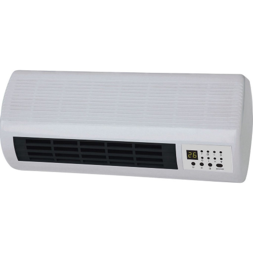 KPT 2000B-4501R calentador de ventilador de pared 1000/2000 W con temporizador de termostato de habitación Control remoto de detective de ventana y pantalla digital