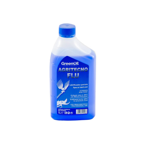 AgriTecno Flu GreenOil olio lubrificante per abbacchiatori e motori pneumatici 1 l