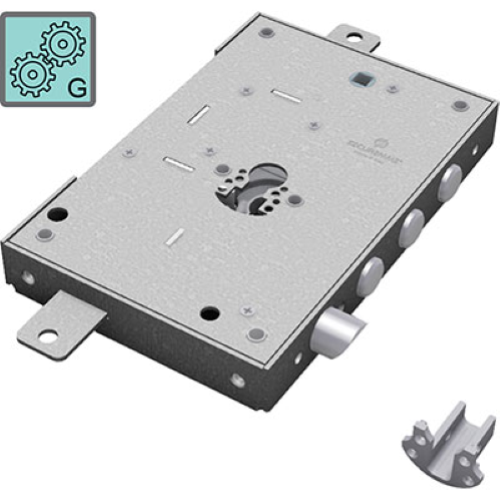 Securemme serratura metallo da applicare 2651 per cillindro sagomato 37 mm con chiusura triplice e scrocco reversibile 