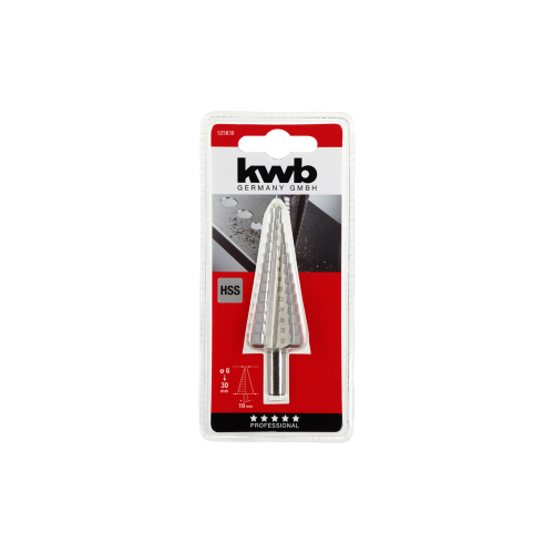 Kwb fresa a gradino Hss da 6 a 30 mm con punta segna traccia per forare acciaio plastica e metalli non ferrosi