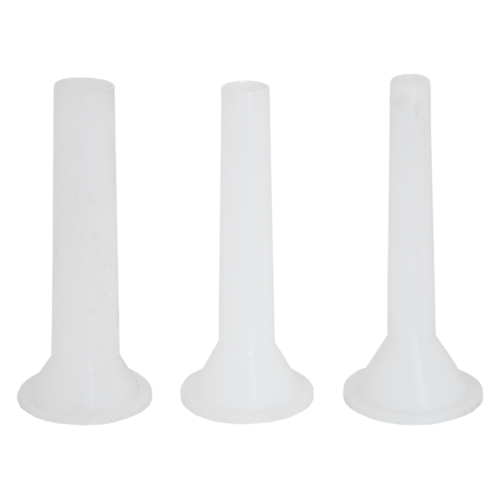 Serie tre imbuti in PVC bianco ricambi accessorio per tritacarne + spremipomodoro ARTUS C25