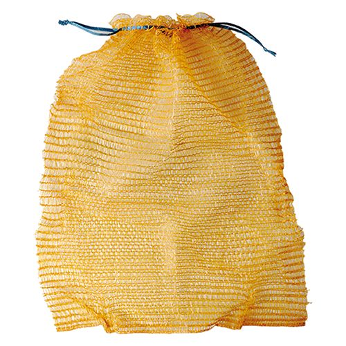 Sacco in raschel polietilene a maglia cm 30x50 portata 8 kg circa per ortaggi prodotti ortofrutticoli con stringa